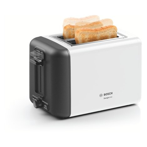 Bosch | TAT3P421 | DesignLine Compact Toaster | Power 970 W | Number of slots 2 | Housing material Stainless steel | White - 3